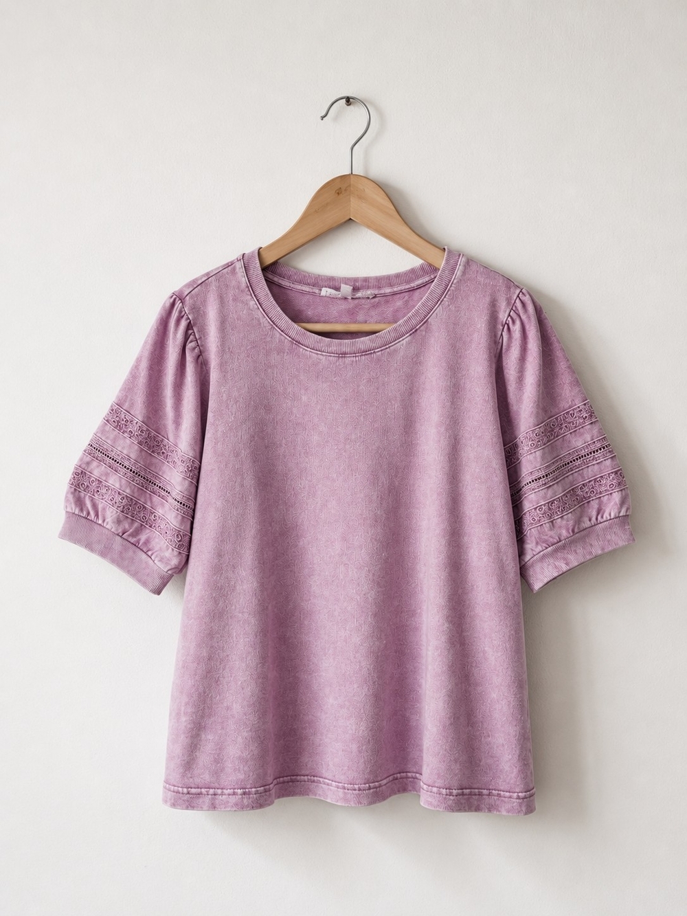 Jane and Delancey Woman's Puff Sleeve Top in Dusty Pink Size XL - Picture 3 of 7